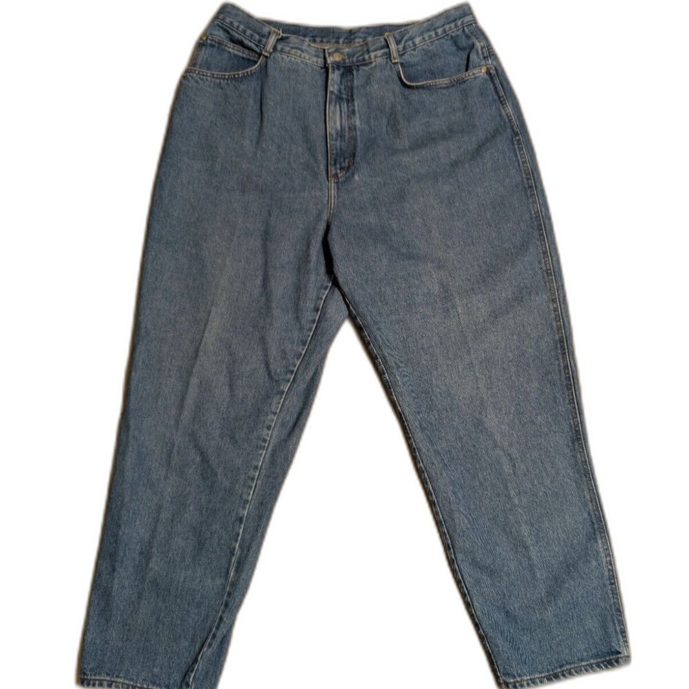 VTG Gitano High Waisted Mom Jeans 34/20W Short 80's Light Wash 100% Cotton